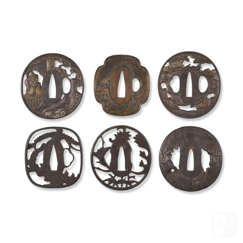 意大利家族收藏 | COLLECTION DE SIX KODZUKA, CINQ KOZUKA ET SIX TSUBA - 图4